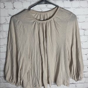 Everlane oatmeal colored top
